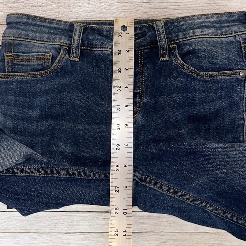 Anthropologie Pilcro Script Women’s Cropped Fray Dark Denim Jeans ~ Size 26 - Picture 8 of 9